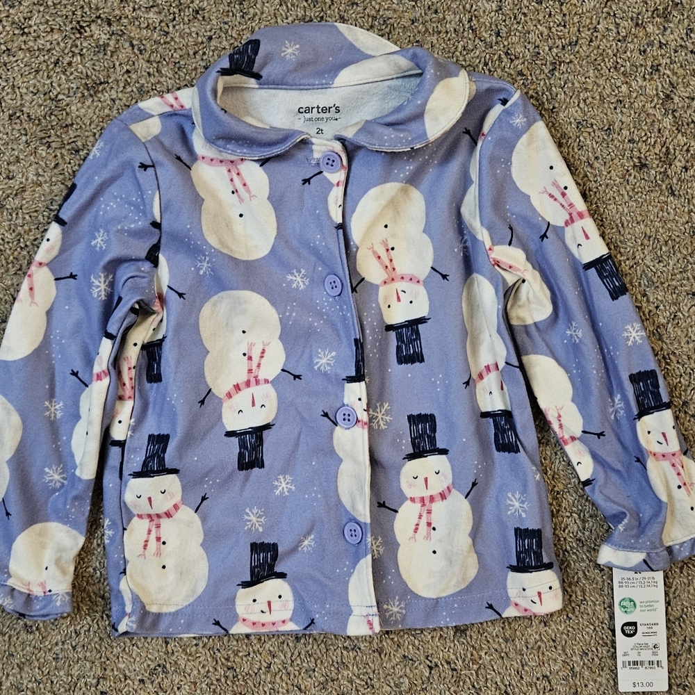 Carter's Snowman Pajama Top